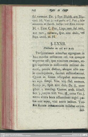 §. LXXII [i.e. LXXIII.]. Methodus m. cel. Du Roi