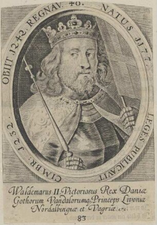 Bildnis von Waldemarus II., König von Dänemark