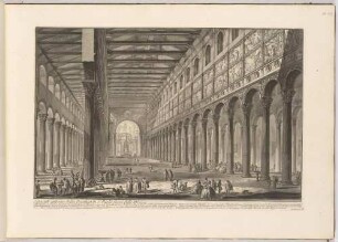 Spaccato interno della Basilica di S. Paolo fuori delle Mura (Innenansicht von S. Paolo fuori le Mura), aus der Folge "Vedute di Roma"
