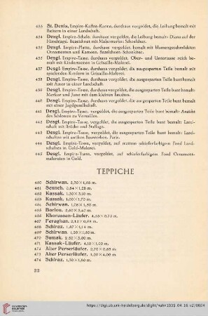 Teppiche (Nr. 460-504)