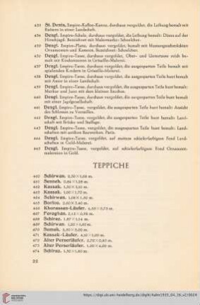 Teppiche (Nr. 460-504)