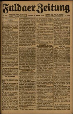 Ausgabe vom Montag, den 09. Februar 1920.
