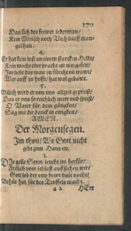 Der Morgensegen.