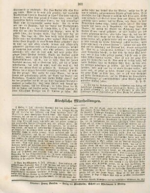 392 Kirchliche Mittheilungen