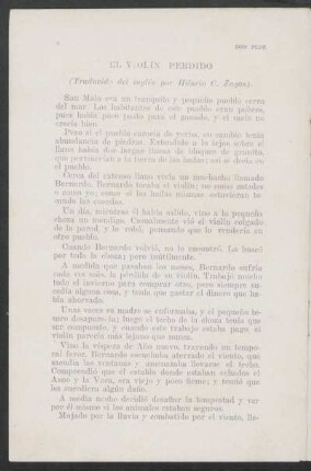 El violín perdido
