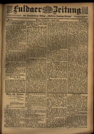 Ausgabe vom Montag, den 05. August 1901.
