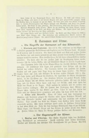 II. Germanen und Römer