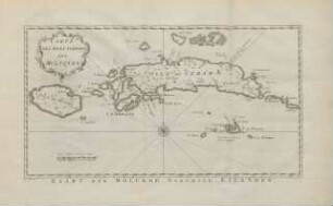 Carte des isles voisines des Moluques. Kaart der Molukze naburige eilanden