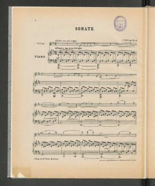 Sonate. Piano.