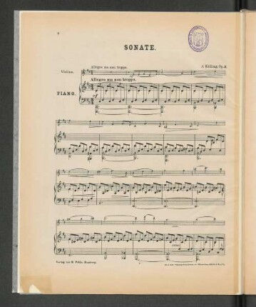 Sonate. Piano.