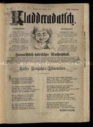 Satirezeitschrift "Kladderadatsch". 26. Jahrgang 1873