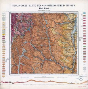 [6319] Erbach, Geologische Karte des Grossherzogthums Hessen