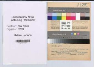 Entnazifizierung Johann Helten , geb. 15.12.1899 (Mechaniker)