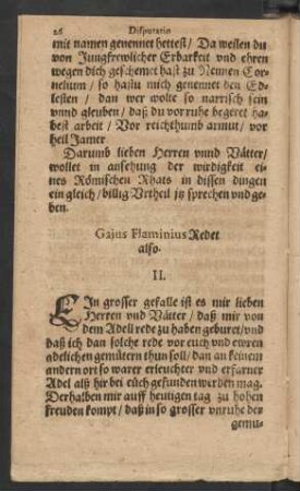 Gajus Flaminius Redet also. II.