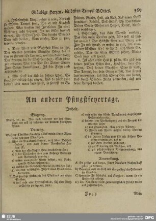 Am andern Pfingstfeyertage