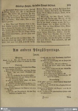 Am andern Pfingstfeyertage