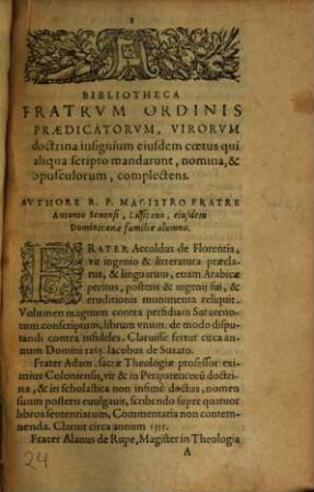 Bibliotheca ordinis Fratrum Praedicatorum