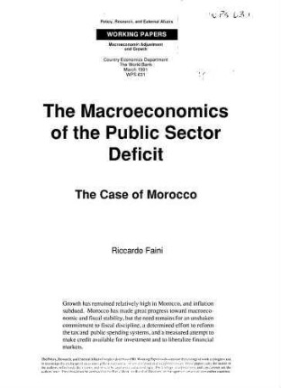 The macroeconomics of the public sector deficit : the case of Morocco
