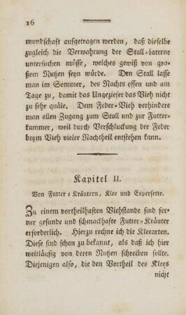 Kapitel II. Von Futter-Kräutern, Klee und Espersette
