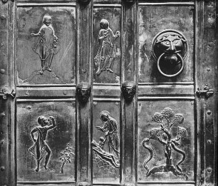 Augsburg, Bronzetür. Diözesanmuseum St. Afra