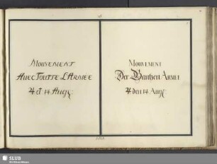 Mouvement Der Ganzen Armee ... den 14 Aug.