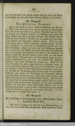 26. August. Die Theilung in Ernestinische und Albertinische Linie. Kurfürst Ernst stirbt
