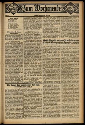 Zweite Ausgabe vom Sonntag, den 13. September 1931.