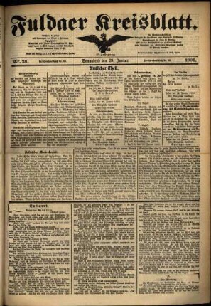 Ausgabe vom Samstag, den 28. Januar 1905.