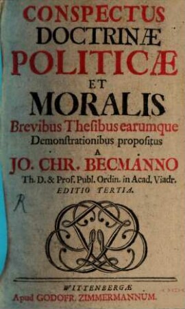Conspectus Doctrinae politicae