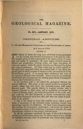 The geological magazine or monthly journal of geology. 9 = No. 91 - 102. 1872