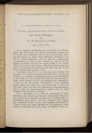 Ueber australische Zoocecidien und deren Erzeuger.