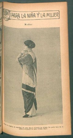 Modas - Traje de comida, de muselina de seda blanca [...] - [Fotografía] : Para la niña y la mujer