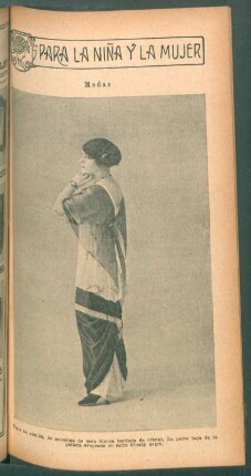 Modas - Traje de comida, de muselina de seda blanca [...] - [Fotografía] : Para la niña y la mujer