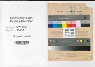 Entnazifizierung Josef Schmidt , geb. 24.03.1900 (Arbeiter)