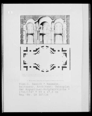 Umbauplan der Augustiner-Hofpfarrkirche