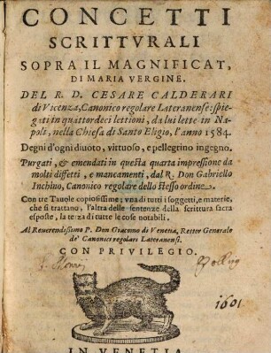 Concetti Scritturali sopra il Magnificat