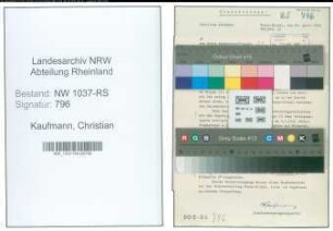 Entnazifizierung Christian Kaufmann , geb. 00.00.0000 (Verw.Beamter)