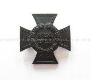 Ehrenkreuz des Weltkrieges 1914-1918 für Witwen und Eltern gefallener Kriegsteilnehmer, Miniatur