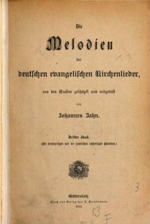Die Melodien der deutschen evangelischen Kirchenlieder, 3. Die siebenzeiligen und die jambischen achtzeiligen Melodien