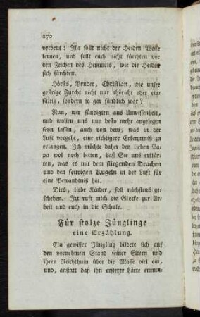 170-173 Für stolze Jünglinge, eine Erzählung