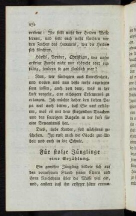 170-173 Für stolze Jünglinge, eine Erzählung