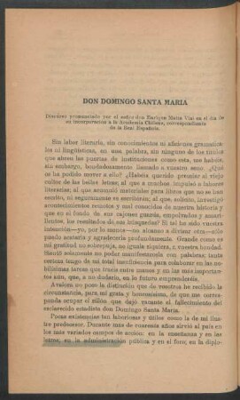 Don Domingo Santa María