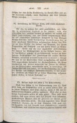 16) Ausbesserung der Brügger Kirche, nebst einem allgemeinen Wunsch.