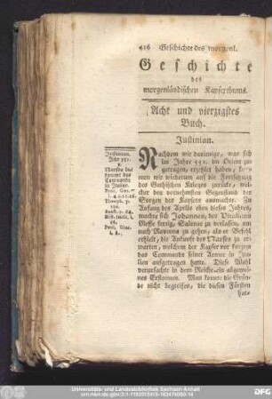 Acht und vierzigstes Buch. Justinian.