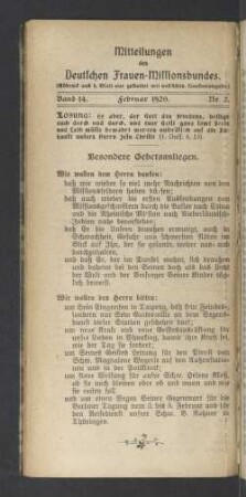 Nr. 2. Februar 1920