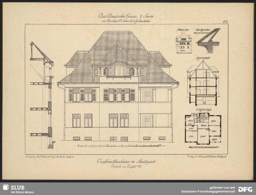 Einfamilienhaus in Stuttgart [Grundriss, Aufriss]