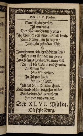 Der XLVI. Psalm. - Der Psalm. LIX.