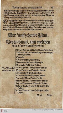Titul 15. Verzeichnuß/in welchen fällen die Eheverlobnuß verbotten