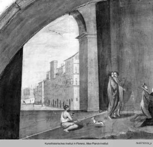 Ausmalung des Studiolo : Lünetten mit Szenen aus dem Leben des Heiligen Guido Della Gherardesca : Investitur des Heiligen