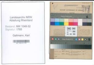 Entnazifizierung Karl Gallmann , geb. 10.09.1890 (Ingenieur)